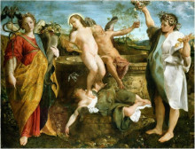 Копия картины "an allegory of truth and time" художника "карраччи аннибале"