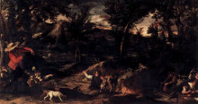 Копия картины "hunting" художника "карраччи аннибале"