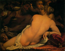 Картина "venus with a satyr and cupids" художника "карраччи аннибале"