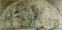 Картина "mercury protecting ulysses from the charms of circe" художника "карраччи аннибале"