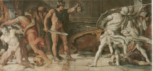 Картина "perseus and phineas" художника "карраччи аннибале"