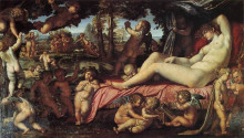 Картина "sleeping venus" художника "карраччи аннибале"