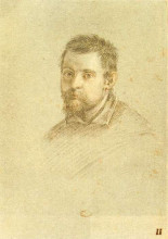 Картина "portrait of annibale carracci" художника "карраччи аннибале"
