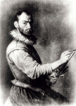 Копия картины "self-portrait" художника "карраччи аннибале"