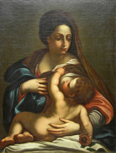 Репродукция картины "virgin and child" художника "карраччи аннибале"