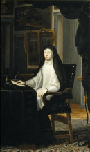 Копия картины "portrait of queen mariana de austria as a widow" художника "карреньо де миранда хуан"