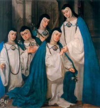 Репродукция картины "catholic nuns wearing their rarely-seen away uniforms" художника "карреньо де миранда хуан"