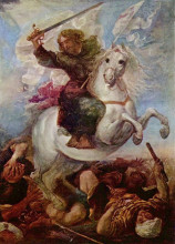 Копия картины "santiago en la batalla de clavijo" художника "карреньо де миранда хуан"
