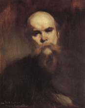 Картина "portrait of paul verlaine" художника "каррьер эжен"
