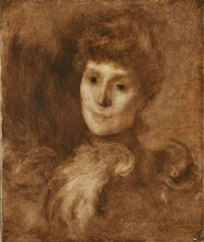 Копия картины "portrait of a woman (possibly madame keyser)" художника "каррьер эжен"