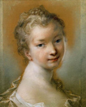 Копия картины "portrait of a young girl" художника "каррьера розальба"