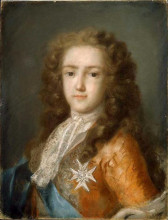 Репродукция картины "portrait of louis xv as dauphin" художника "каррьера розальба"