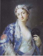 Репродукция картины "lady in a turkish costume (felicita sartori)" художника "каррьера розальба"