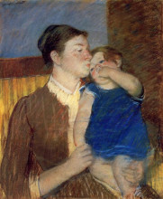 Копия картины "мамин поцелуй на ночь" художника "кассат мэри"