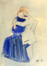 Картина "мать и дитя" художника "кассат мэри"