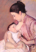 Репродукция картины "материнство" художника "кассат мэри"