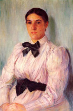 Репродукция картины "портрет миссис уильям харрисон" художника "кассат мэри"
