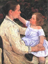 Репродукция картины "детская ласка" художника "кассат мэри"