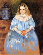Репродукция картины "портрет маргарет миллиган слоан (№2)" художника "кассат мэри"