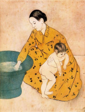 Репродукция картины "детская ванночка" художника "кассат мэри"