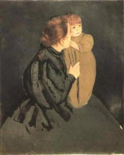 Копия картины "крестьянка с ребенком" художника "кассат мэри"