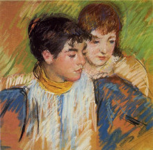 Копия картины "две сестры" художника "кассат мэри"