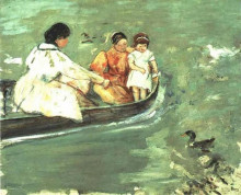 Копия картины "на воде" художника "кассат мэри"