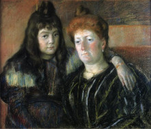 Репродукция картины "мадам меерсон и её дочь" художника "кассат мэри"