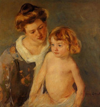 Репродукция картины "джулз стоит рядом с мамой" художника "кассат мэри"