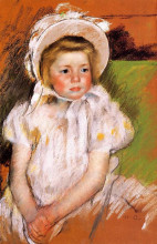Картина "сомона в белом чепце" художника "кассат мэри"