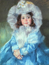 Репродукция картины "марго в синем" художника "кассат мэри"