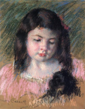 Репродукция картины "бюст франсуазы, смотрящей вниз" художника "кассат мэри"