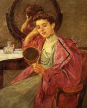 Копия картины "антуанетта у туалетного столика" художника "кассат мэри"