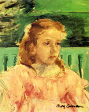 Копия картины "этюд для &#171;августа читает дочери&#187;" художника "кассат мэри"