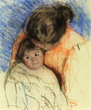 Репродукция картины "эскиз для &#171;мать смотрит на томаса&#187;" художника "кассат мэри"