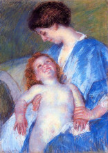 Копия картины "ребенок улыбается матери" художника "кассат мэри"