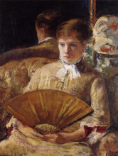 Репродукция картины "портрет дамы (мисс м. элиссон)" художника "кассат мэри"