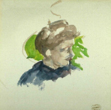 Копия картины "портрет юной девушки" художника "кассат мэри"