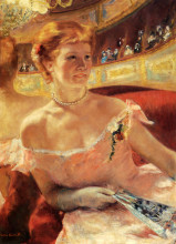 Картина "женщина с жемчужным ожерельем" художника "кассат мэри"