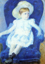 Копия картины "элси в синем кресле" художника "кассат мэри"