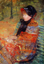 Копия картины "портрет мадемуазель с. лидии кассат" художника "кассат мэри"