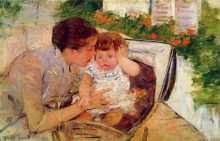 Репродукция картины "сьюзан утешает ребенка (№2)" художника "кассат мэри"