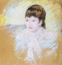 Копия картины "девочка с каштановыми волосами" художника "кассат мэри"
