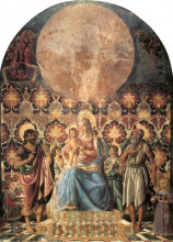 Копия картины "madonna and child with saints" художника "кастаньо андреа дель"