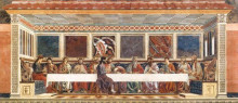 Репродукция картины "the last supper" художника "кастаньо андреа дель"