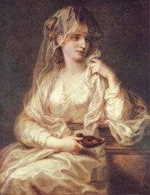 Копия картины "portrait of a woman as a vestal virgin" художника "кауфман ангелика"