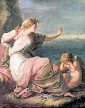 Копия картины "ariadne left on the island of naxos" художника "кауфман ангелика"