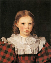 Репродукция картины "portrait of adolphine k&#248;bke, sister of the artist" художника "кёбке кристен"
