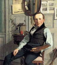Копия картины "portrait of frederik hansen s&#248;dring" художника "кёбке кристен"
