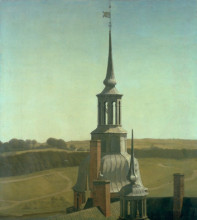 Картина "one of the small towers on frederiksborg castle" художника "кёбке кристен"